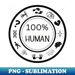 100 Human Blk - Premium PNG Sublimation File