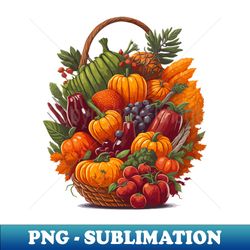 fall vegetable basket - PNG Transparent Sublimation Design
