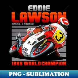Eddie Lawson 1988 500cc Legend Retro - PNG Transparent Sublimation Design