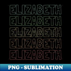 Elizabeth Name Pattern - Decorative Sublimation PNG File