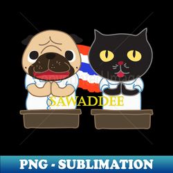 Sawaddee - Retro PNG Sublimation Digital Download