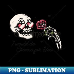 Valentine's Skull - Stylish Sublimation Digital Download