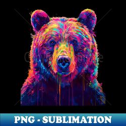 Grizzly Bear Munching Majesty - Digital Sublimation Download File