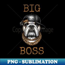 Big Boss Bulldog - Vintage Sublimation PNG Download