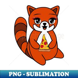Red Panda Pizza - PNG Transparent Sublimation File