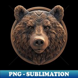 Bear 3D Face - Unique Sublimation PNG Download