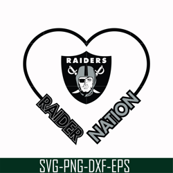 Las Vegas Raiders heart svg, Raiders heart svg, Nfl svg, png, dxf, eps digital file NFL18102038L