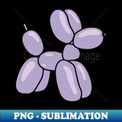 cute purple balloon animal dog - signature sublimation png file