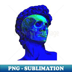 David Skull Interactive YellowBlue Filter T-Shirt By RedBlue - Decorative Sublimation PNG File