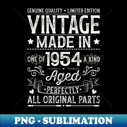 Vintage 1954 70th Birthday - Sublimation-Ready PNG File