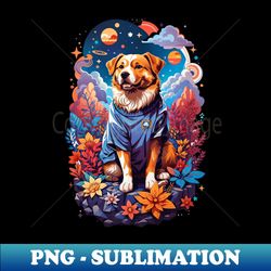 A Cute Dog Colourful Design - Elegant Sublimation PNG Download