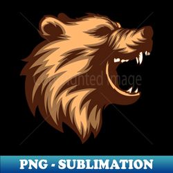 screaming bear - sublimation-ready png file