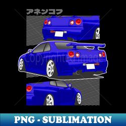 Nissan Skilyne GT-R r34 - Vintage Sublimation PNG Download