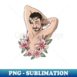 Queer Cherry Blossom Pinup - Trendy Sublimation Digital Download