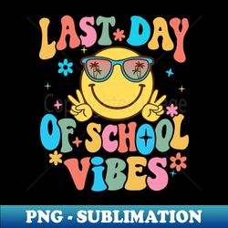 Teacher Summer Smile Retro Face Last Day Of School Vibes Kid 1 - Signature Sublimation PNG File