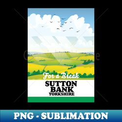 Sutton Bank yorkshire travel poster - Creative Sublimation PNG Download