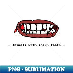 animals with sharp teeth halloween horror lips - modern sublimation png file