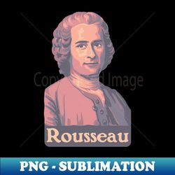 Jean-Jacques Rousseau Portrait in Pink - Stylish Sublimation Digital Download
