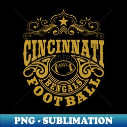 vintage retro cincinnati bengals football - decorative sublimation png file