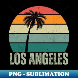 Los Angeles CA Vintage 70s Retro Throwback Design - Instant PNG Sublimation Download