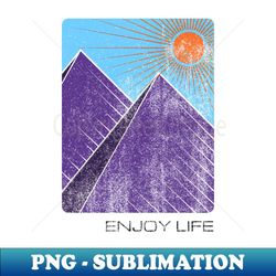 Sun and Mountain line art - Instant PNG Sublimation Download