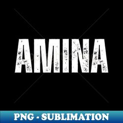 Amina Name Gift Birthday Holiday Anniversary - Modern Sublimation PNG File