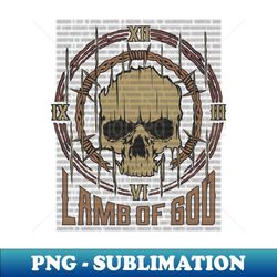 Lamb of God Vintage Skull - Special Edition Sublimation PNG File