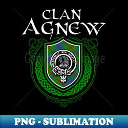 Agnew Surname Scottish Clan Tartan Crest Badge - Special Edition Sublimation PNG File