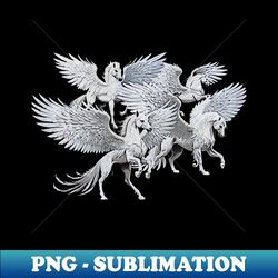 Herd of White Pegasus - Trendy Sublimation Digital Download