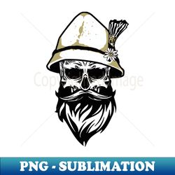sauthkrautz bearded skull with hat - trendy sublimation digital download