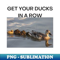 Get Your Ducks in a Row Black Font - Decorative Sublimation PNG File