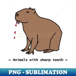animals with sharp teeth halloween horror capybara - unique sublimation png download