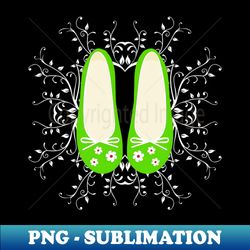 Cute lime ladies pumps on mandala pattern - Unique Sublimation PNG Download
