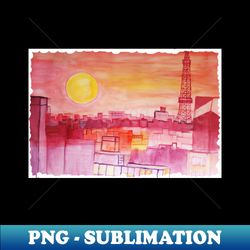 pink cityscape - signature sublimation png file
