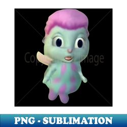Bibble (Fairytopia) - Cute Blue and Pink Cartoon Character - Print-Ready Design