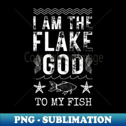 flake god aquarium keepers fish tank funny aquarist gifts - signature sublimation png file