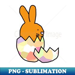 Cute Gold Bunny Hatching from Easter Egg - Creative Sublimation PNG Download