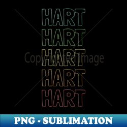 Hart Name Pattern - Vintage Sublimation PNG Download