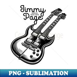 Jimmy Page Gibson Double Neck - Vintage Sublimation PNG Download