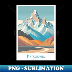 Argentina minimastic Majestic Patagonia Peak - Trendy Sublimation Digital Download