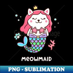 Meowmaid - PNG Transparent Sublimation Design