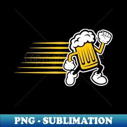 Mugsy Beer Running - PNG Sublimation Digital Download