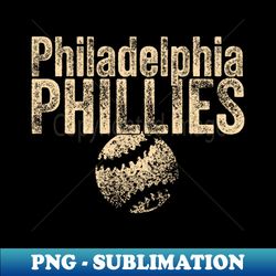 Phillies Vintage Weathered - Unique Sublimation PNG Download