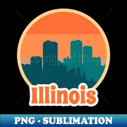 Vintage Illinois - PNG Transparent Sublimation Design