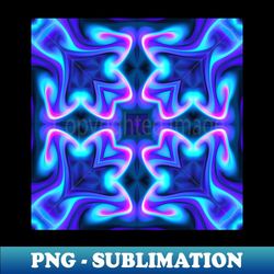 Psychedelic Hippie Pink and Blue - PNG Transparent Digital Download File for Sublimation
