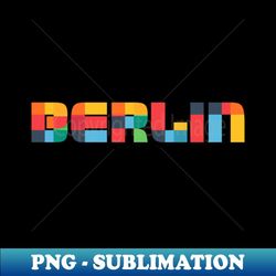 Berlin Germany CMYK Pop Art Style - PNG Sublimation Digital Download