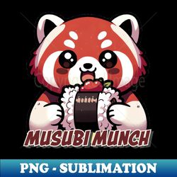 Vintage Red Panda Musubi Munch 1 - Professional Sublimation Digital Download