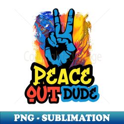Peace hand sign in color - Decorative Sublimation PNG File