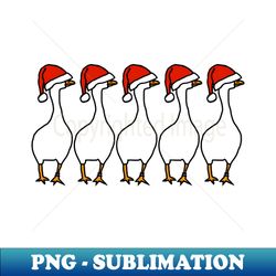 Five Gaming Goose Christmas Santa Hat - Unique Sublimation PNG Download