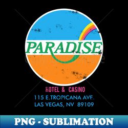 Retro Vintage Paradise Casino and Hotel Las Vegas - High-Resolution PNG Sublimation File